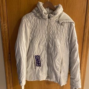 New York Giants women’s size large white puffer
